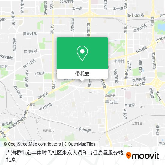 卢沟桥街道丰体时代社区来京人员和出租房屋服务站地图