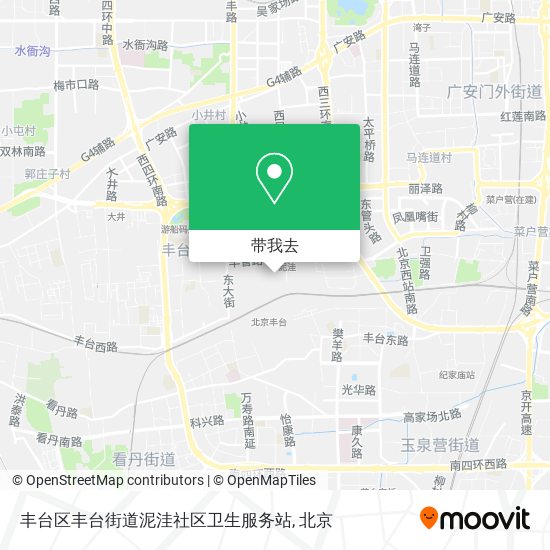 丰台区丰台街道泥洼社区卫生服务站地图