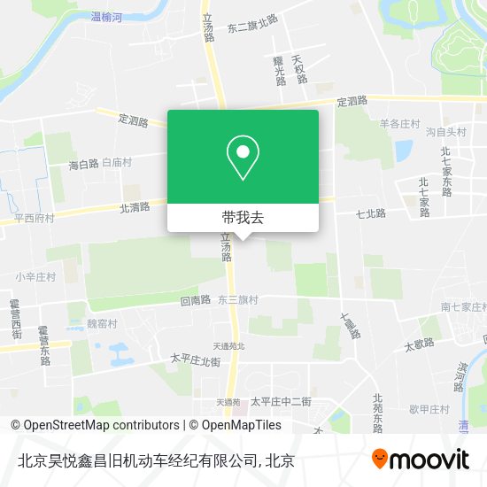 北京昊悦鑫昌旧机动车经纪有限公司地图