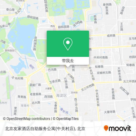 北京友家酒店自助服务公寓(中关村店)地图