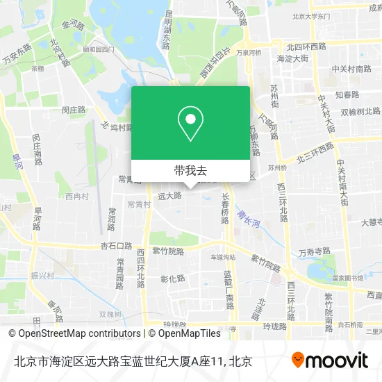 北京市海淀区远大路宝蓝世纪大厦A座11地图