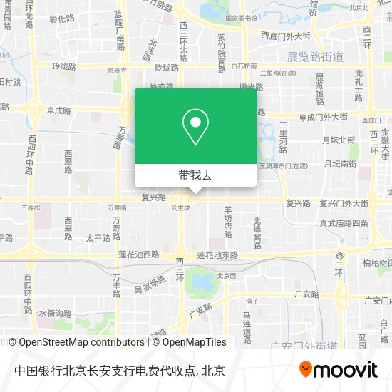 中国银行北京长安支行电费代收点地图