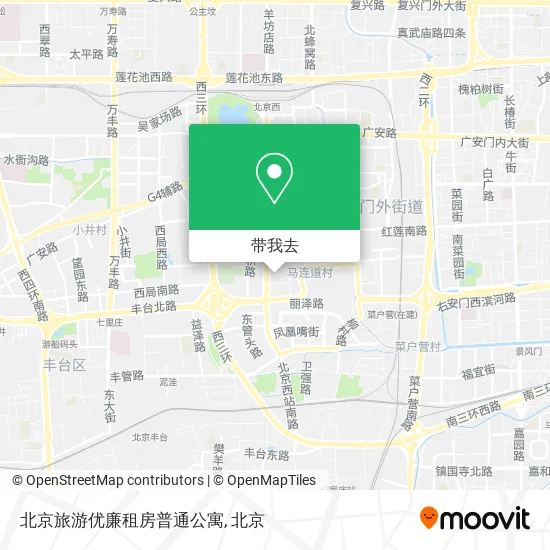 北京旅游优廉租房普通公寓地图