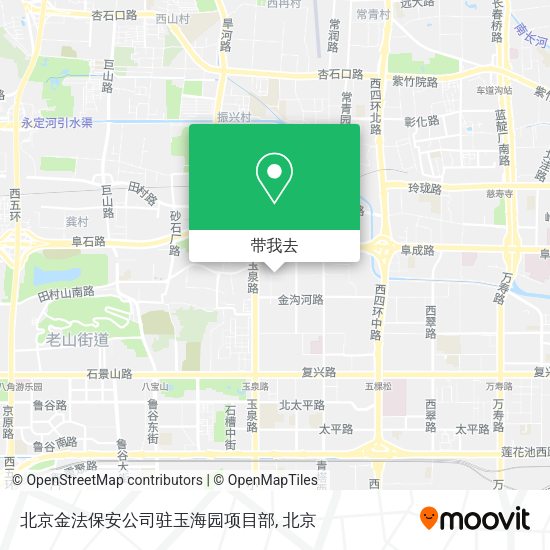 北京金法保安公司驻玉海园项目部地图