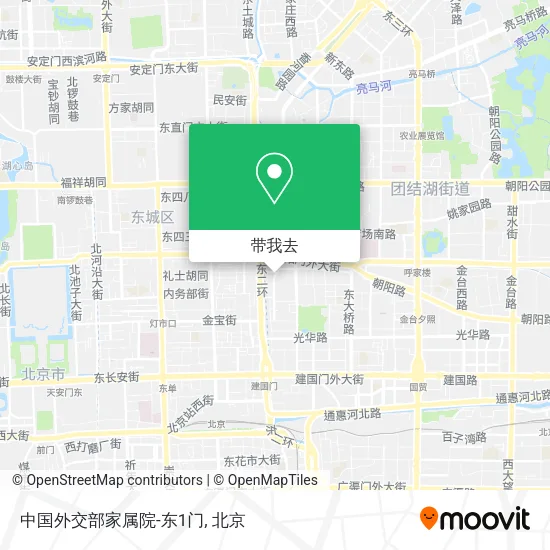 中国外交部家属院-东1门地图