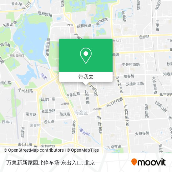 万泉新新家园北停车场-东出入口地图