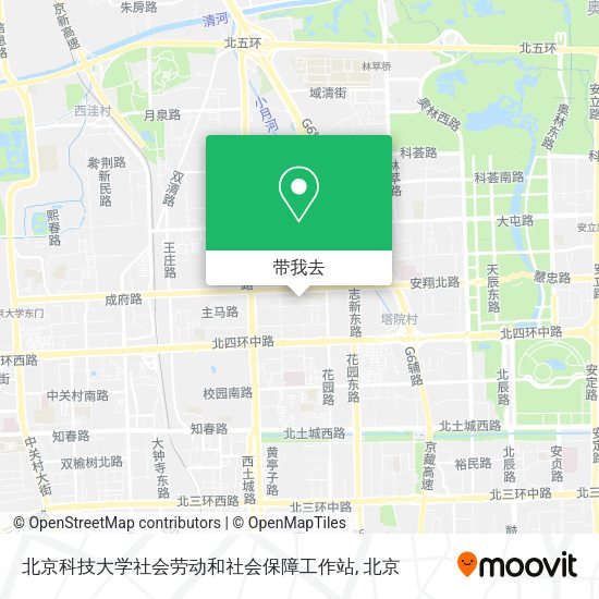北京科技大学社会劳动和社会保障工作站地图