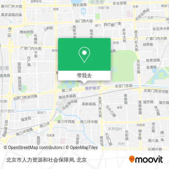 北京市人力资源和社会保障局地图