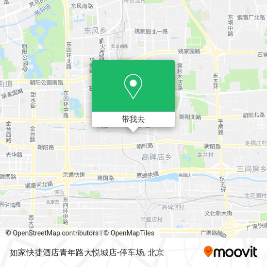 如家快捷酒店青年路大悦城店-停车场地图
