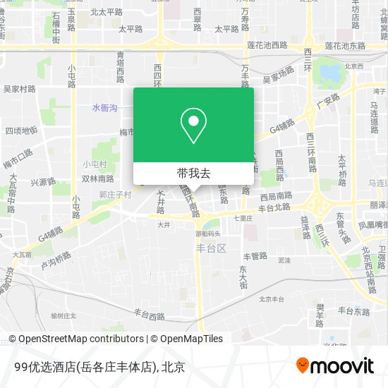 99优选酒店(岳各庄丰体店)地图