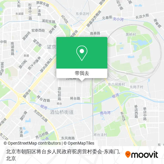 北京市朝阳区将台乡人民政府驼房营村委会-东南门地图