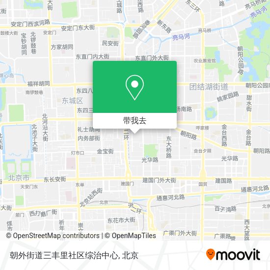 朝外街道三丰里社区综治中心地图