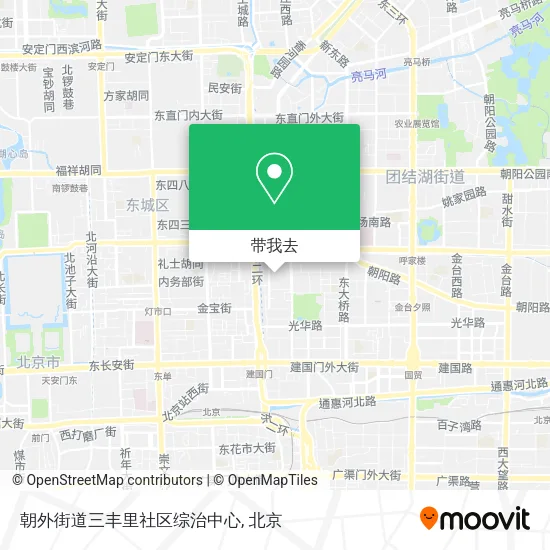 朝外街道三丰里社区综治中心地图