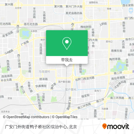广安门外街道鸭子桥社区综治中心地图