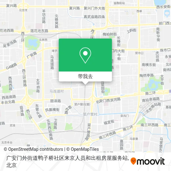 广安门外街道鸭子桥社区来京人员和出租房屋服务站地图