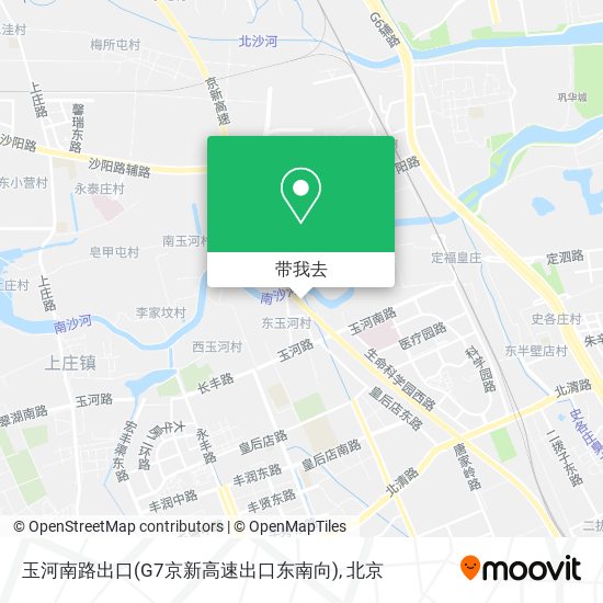 玉河南路出口(G7京新高速出口东南向)地图