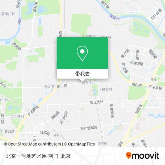北京一号地艺术园-南门地图