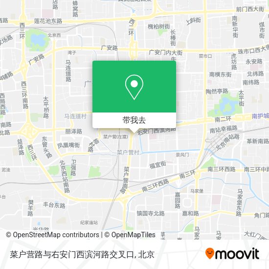 菜户营路与右安门西滨河路交叉口地图