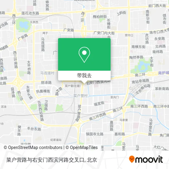 菜户营路与右安门西滨河路交叉口地图