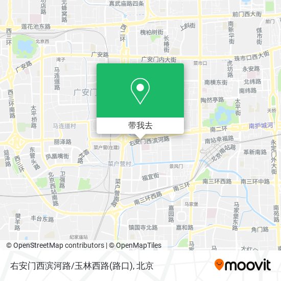 右安门西滨河路/玉林西路(路口)地图