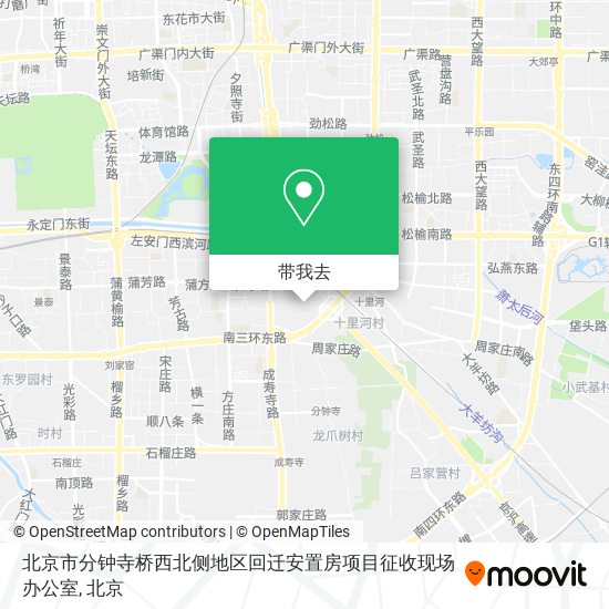 北京市分钟寺桥西北侧地区回迁安置房项目征收现场办公室地图