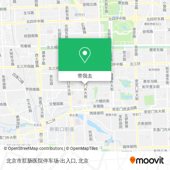 北京市肛肠医院停车场-出入口地图
