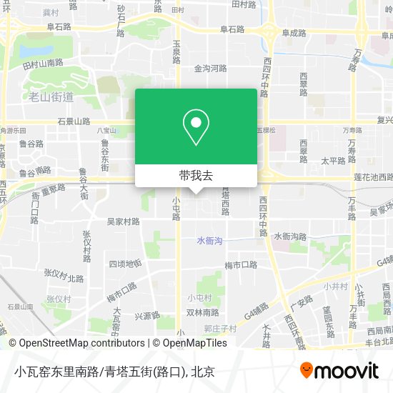 小瓦窑东里南路/青塔五街(路口)地图