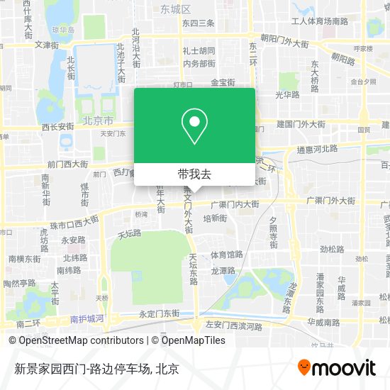新景家园西门-路边停车场地图
