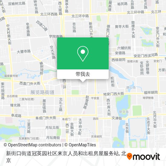 新街口街道冠英园社区来京人员和出租房屋服务站地图