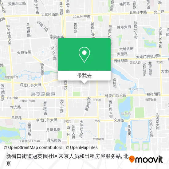 新街口街道冠英园社区来京人员和出租房屋服务站地图