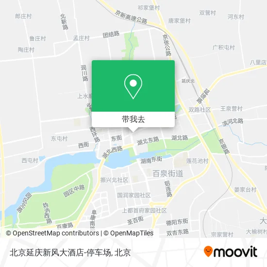北京延庆新风大酒店-停车场地图