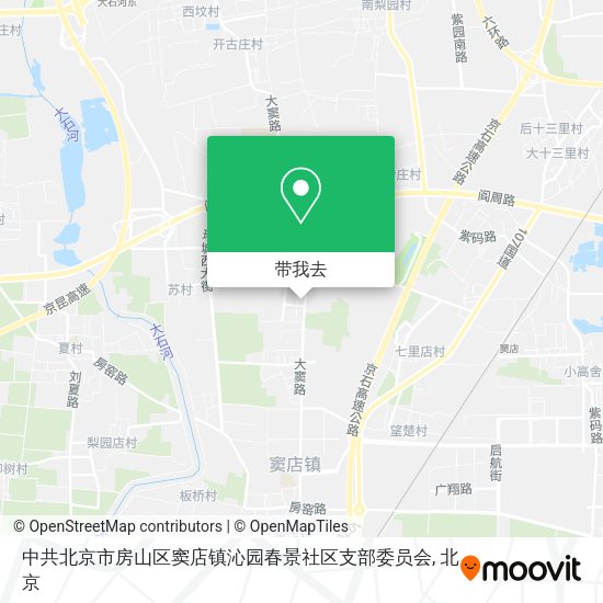 中共北京市房山区窦店镇沁园春景社区支部委员会地图