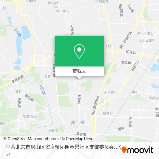 中共北京市房山区窦店镇沁园春景社区支部委员会地图