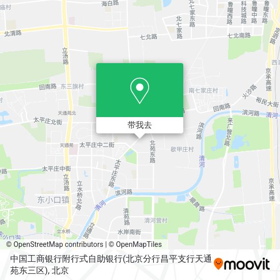 中国工商银行附行式自助银行(北京分行昌平支行天通苑东三区)地图