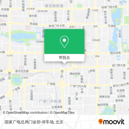 国家广电总局门诊部-停车场地图