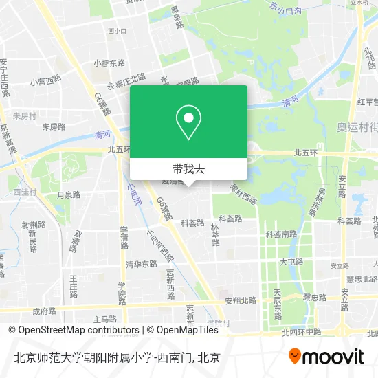 北京师范大学朝阳附属小学-西南门地图