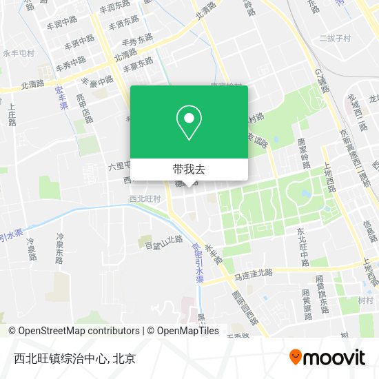 西北旺镇综治中心地图