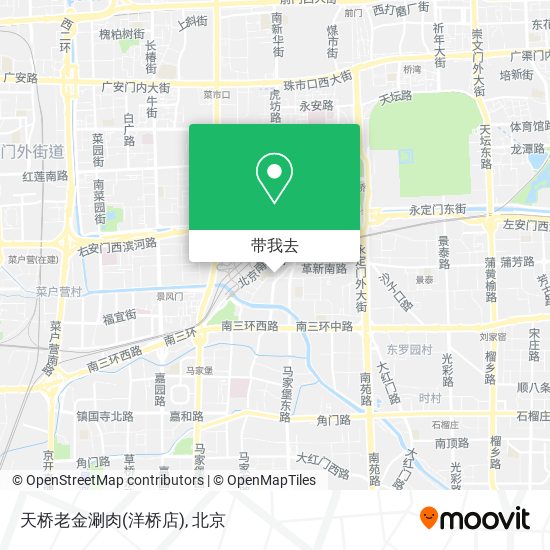 天桥老金涮肉(洋桥店)地图