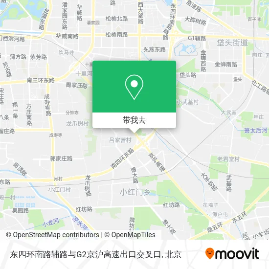 东四环南路辅路与G2京沪高速出口交叉口地图