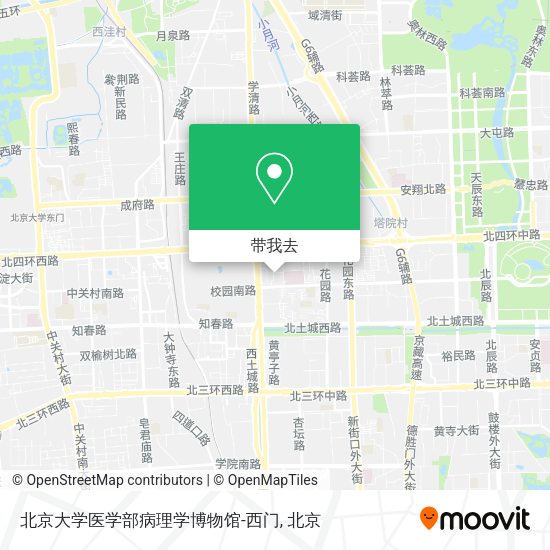 北京大学医学部病理学博物馆-西门地图