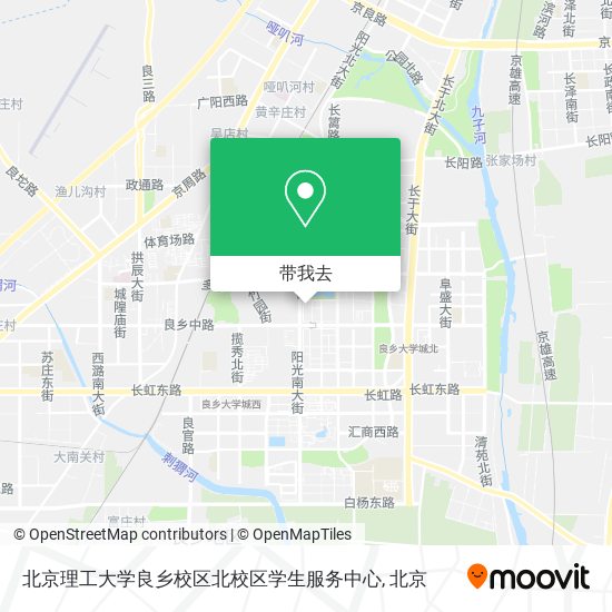 北京理工大学良乡校区北校区学生服务中心地图