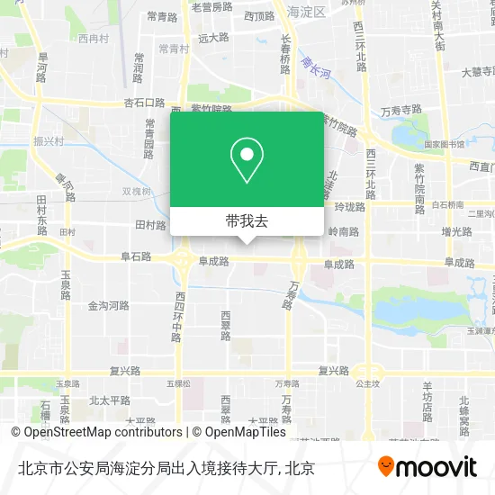北京市公安局海淀分局出入境接待大厅地图