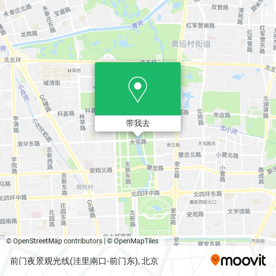 前门夜景观光线(洼里南口-前门东)地图