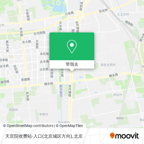天宫院收费站-入口(北京城区方向)地图