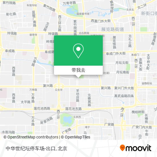 中华世纪坛停车场-出口地图
