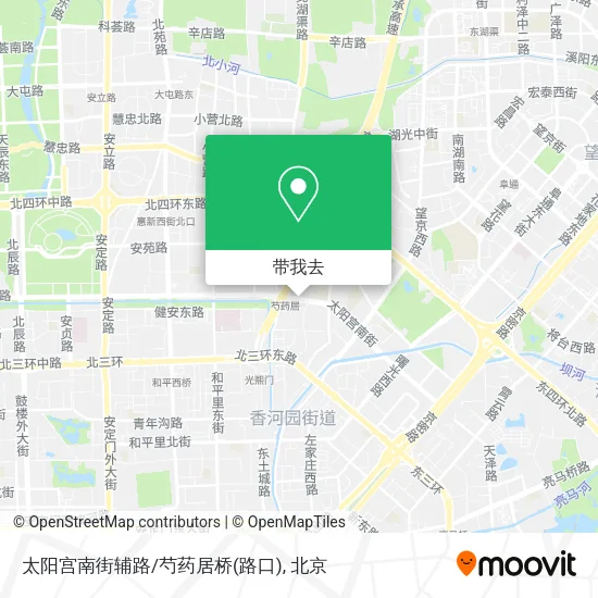 太阳宫南街辅路/芍药居桥(路口)地图