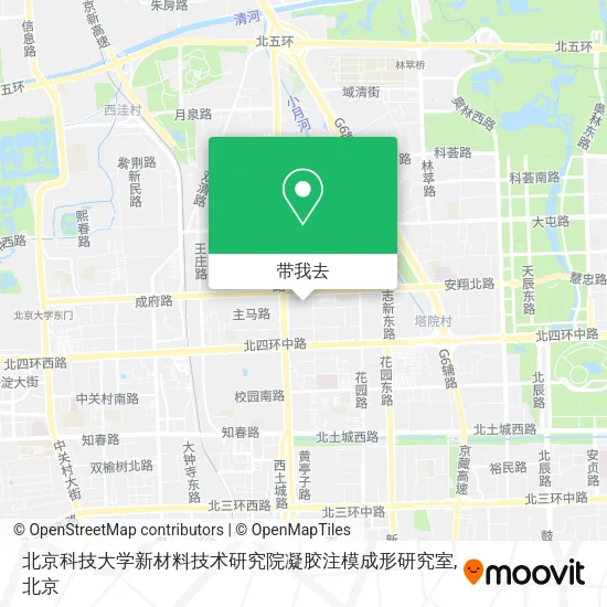 北京科技大学新材料技术研究院凝胶注模成形研究室地图