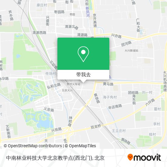 中南林业科技大学北京教学点(西北门)地图