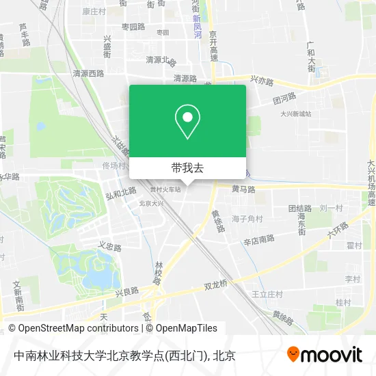 中南林业科技大学北京教学点(西北门)地图