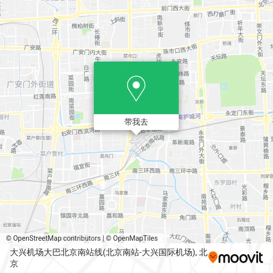 大兴机场大巴北京南站线(北京南站-大兴国际机场)地图